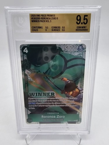 Roronoa Zoro (Winner Pack 2025 Vol. 3) graded BGS 9.5 for sale on eBay