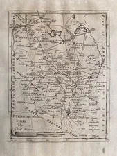 1701 Antique Morden Map:  Huntingdonshire