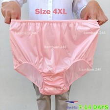 Vintage Silky Nylon Underwear Plus Size 4XL Whole Nylon Panties Briefs High Chub