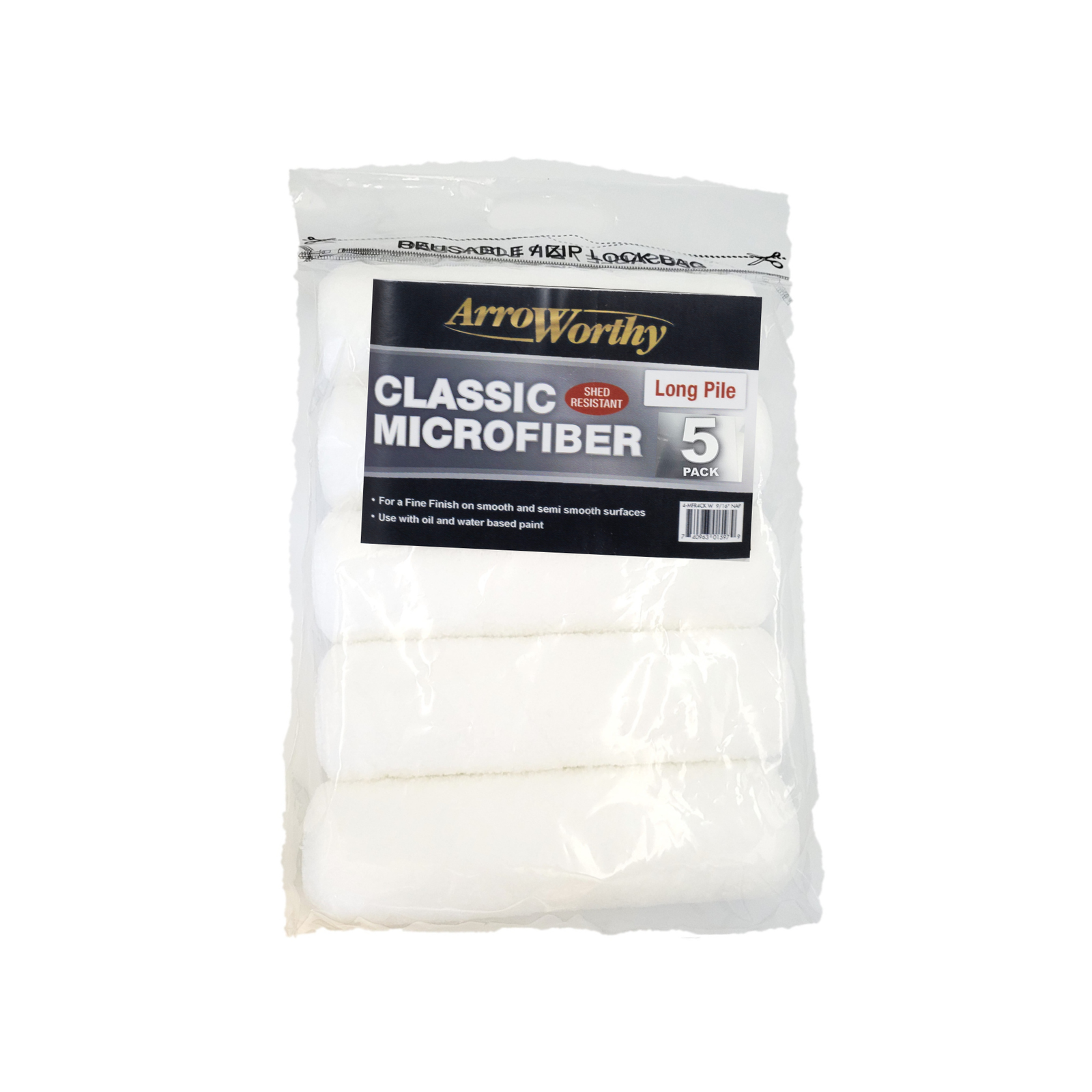 Arroworthy Classic Microfibre Roller Sleeve Long Pile 9"" (5 Pack)