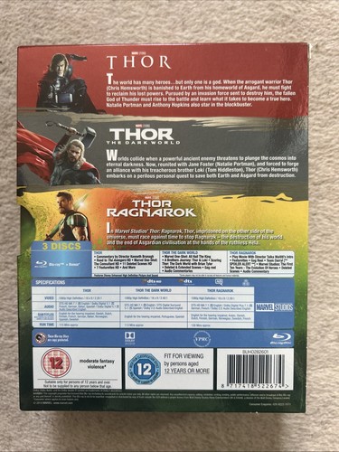 Thor Movie Trilogy Collection Blu-ray Marvel, Chris Hemsworth - Picture 3 of 10