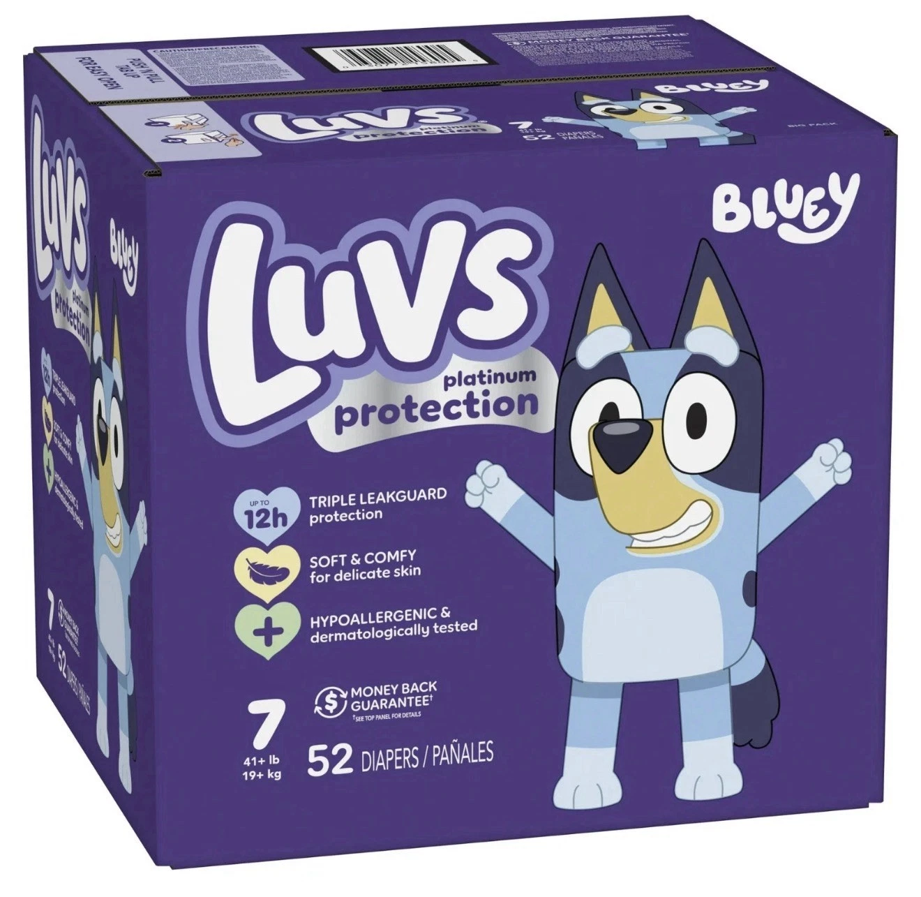 Luvs Platinum Protection Baby Diapers Size 7, 52 Count (NEW)