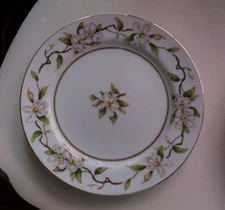 5) Kent DEL MAR Dogwood Flower SALAD PLATE 7.5" Dessert PLATE Japan EXC.