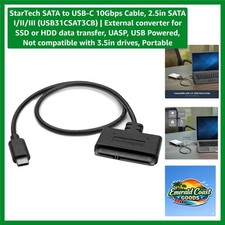 StarTech 10Gbps SATA to USB-C Cable for 2.5in SSD/HDD  Portable Data Transfer