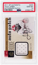 2011 SP Authentic Julio Jones Rookie Auto Patch #207 /299 PSA 10 Rookie RC