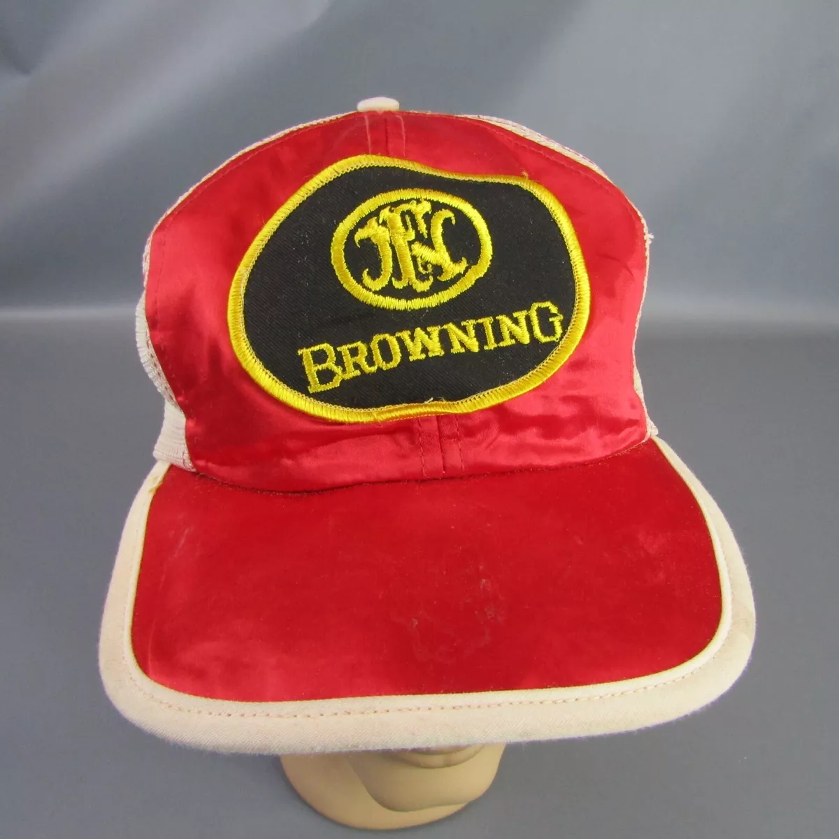 Vintage Browning Snapback Hat Adjustable Cap Satin Mesh Trucker