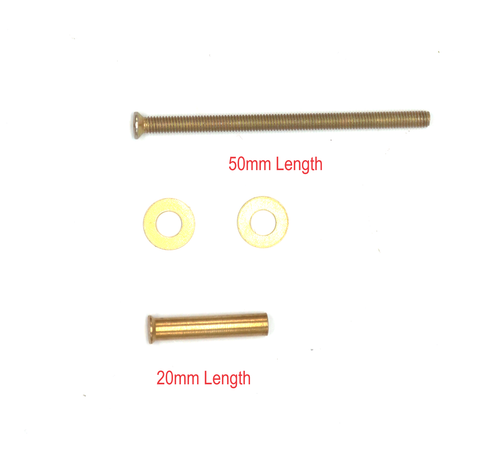 Viti di collegamento finitura ottone M3 con rondelle ottone per maniglie porte confezione 4-20 - Foto 4 di 5