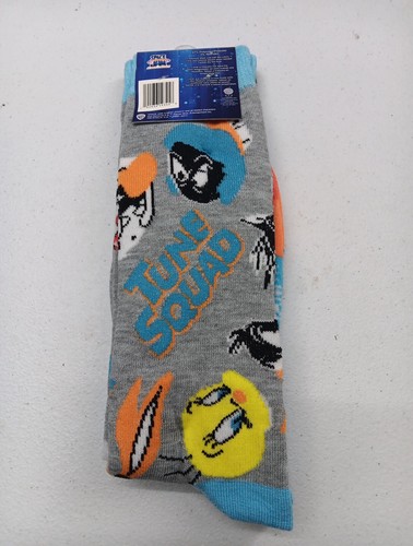 Looney Tunes Space Jam Adult Crew Socks Air Jordan Bugs Bunny Taz Daffy Tweety - Picture 2 of 4