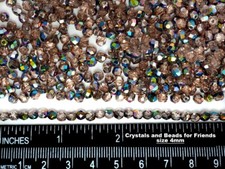 600 Preciosa Czech Glass Fire Polished Round Beads 4mm Vintage Rose Vitrail coat