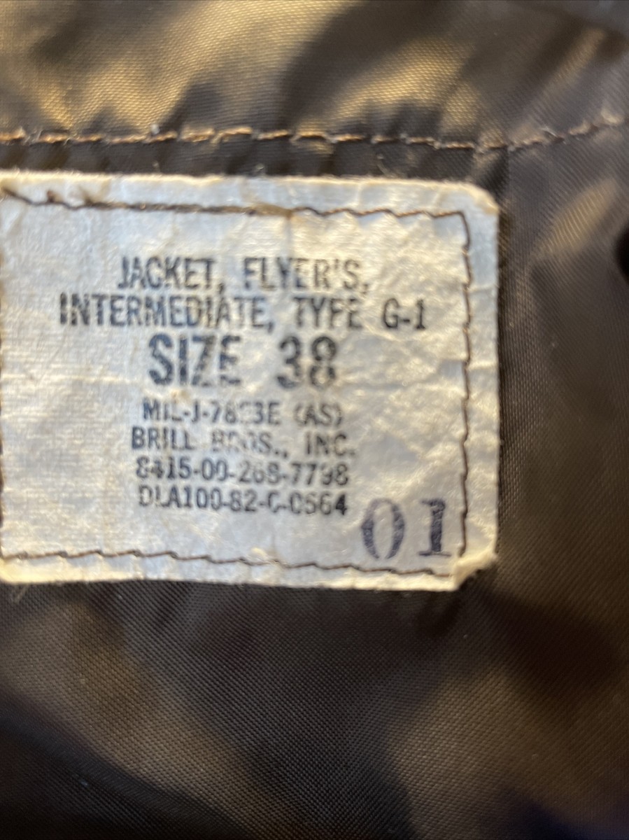 【極希少】60's vintage BRILL BROS INC G-1 VINTAGE BRILL BROS USN LEATHER FLIGHT JACKET G-1 TYPE 70s