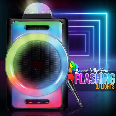 8'' Portable FM Bluetooth Speaker Subwoofer Heavy Bass Sound System Party w/ Mic