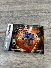 PINBALL of the DEAD Nintendo Game Boy Advance Original 2002 Instruction Booklet