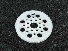 Precision-Crafted 3Racing 64 Pitch Plastic Spur Gear 108T