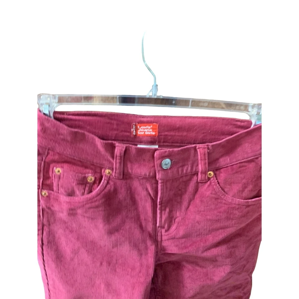 Pantalones de pana Levis Jeans para niñas talla 12 corte boot malva Foto 4 de 4