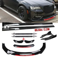 Front Bumper Lip Splitter Spoiler Side Skirt For Chrysler 300 2005-2020 Body Kit