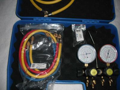ITE 4-Ventil Auto Kältemittel Füllschlauch Auflade Schlauch Mit Manometer 4Valve
