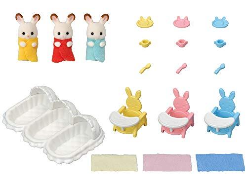 Sylvanian Families Chocolate Rabbit Triplets Care Set - New Sealed Japan - Picture 3 of 7