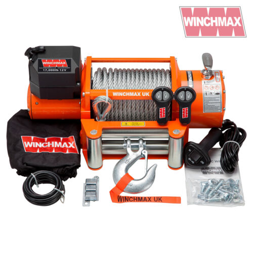 ELECTRIC WINCH 24V 4x4/RECOVERY 13500 lb WINCHMAX BRAND MOUNTING PLATE INC.