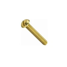 #5-40 x 3/4" round head slotted machine screws brass SELECT QTY