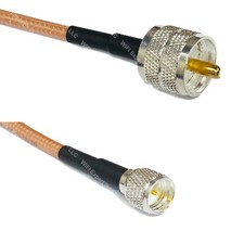 USA-CA RG142 PL259 to MINI UHF MALE Coaxial RF Pigtail Cable