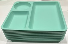 Lot of 15 Divided Plates 3 Compartment Square 9.5x9.5 Your Zone Microwave Safe