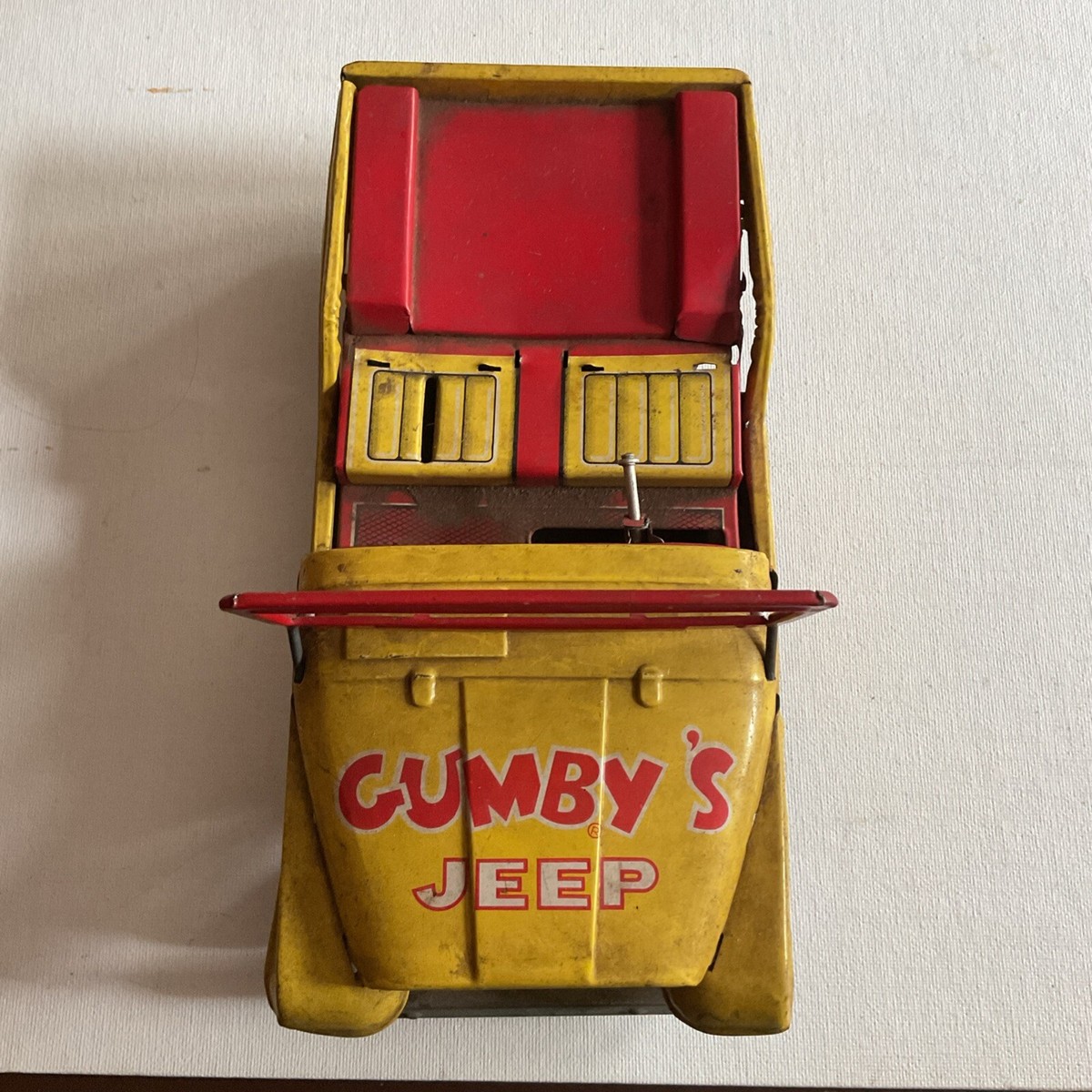 Gumby's Jeep 1966 Lakeside Toys Steel Made In Japan INCOMPLETE SEE