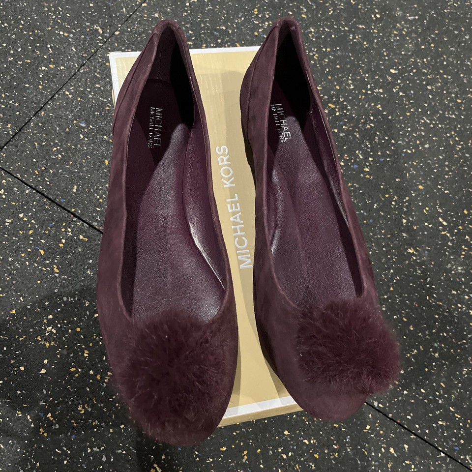 MICHAEL Michael Kors Remi Rabbit Fur Ballet Flats Women's Size 6.5 M ...