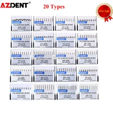 50pcs AZDENT Dental Super Coarse Diamond FG Burs For High Speed Handpiece 20type