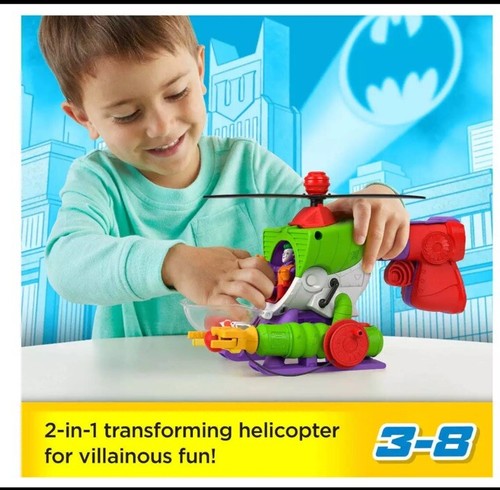 Imaginext DC Super Friends The Joker Robo Copter Robot Fisher Price Toy NEW.