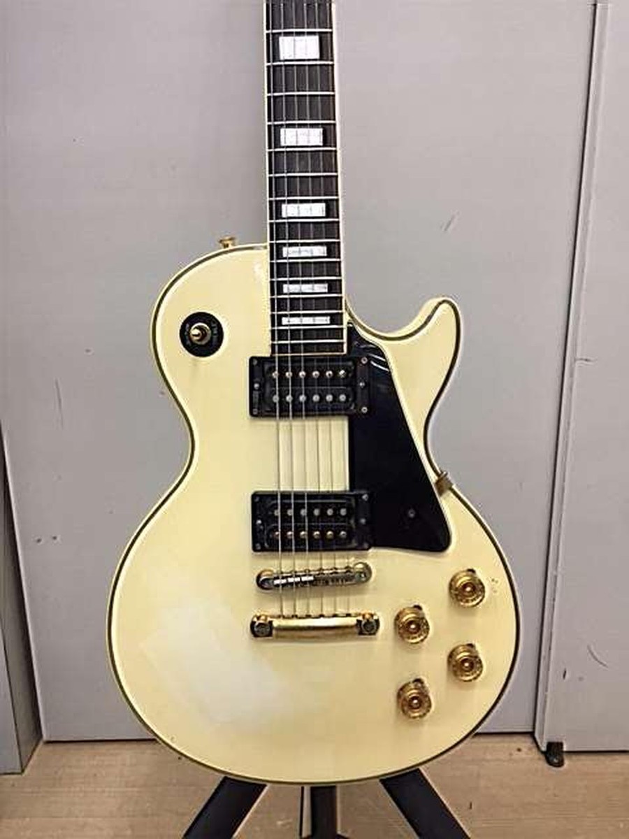 Burny Les Paul Custom White RLC-70 Electric Guitar Used