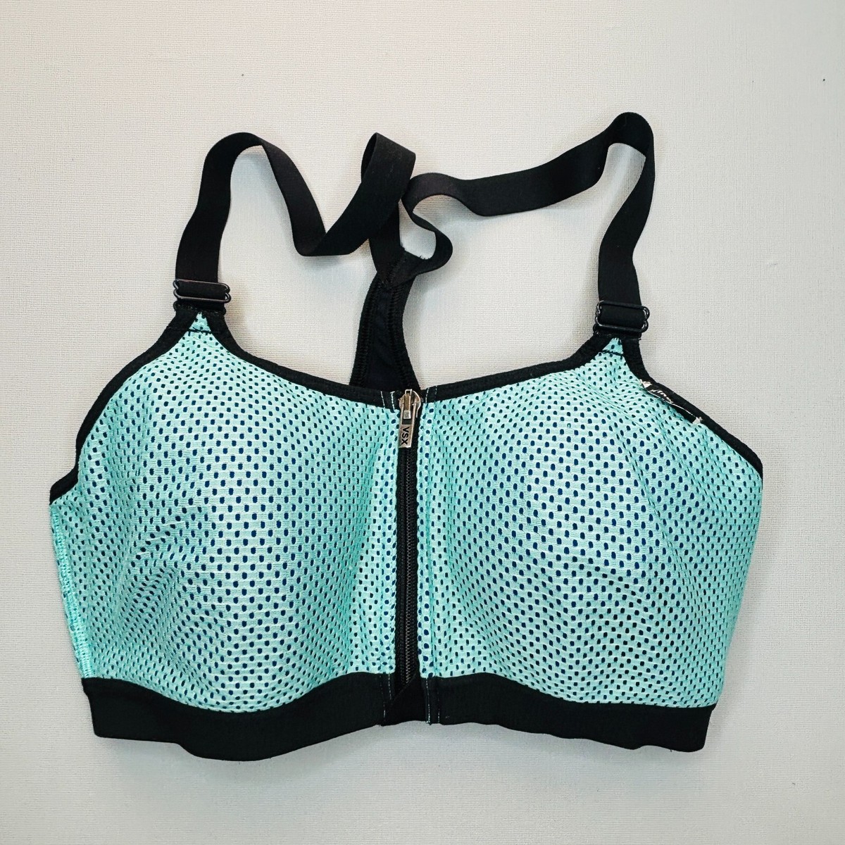 Victoria Secret Sport Front Zip Bra 32D Wire Free Racerback