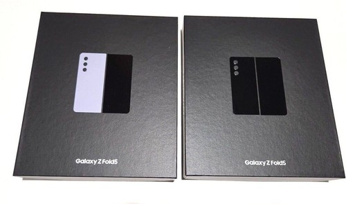 Genuine Samsung Galaxy Z Fold 5 Empty Box - With/Without Accessories -Blue/Black - Picture 1 of 6