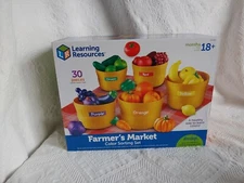 New Learning Resources Farmer's Market Color Sorting Set Fruit And Vegetables...