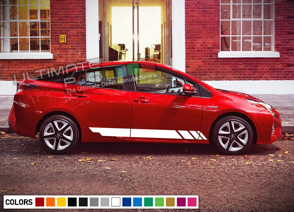 Conjunto de kit adesivo adesivo listras laterais para Toyota Prius saia teto solar turbo 2017 - Imagem 3 de 4