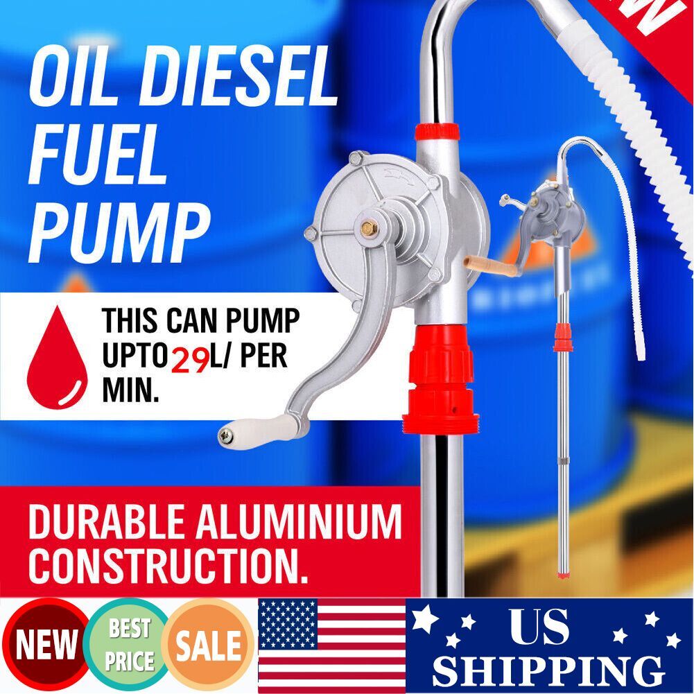 Manual Hand Crank Pump Oil Fuel Transfer Suctin Drum Barrel 55 