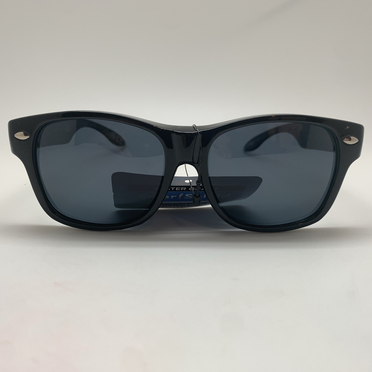 Foster Grant Solar Shield Sunglasses Fits Over FO-037 BLK SMK POLARIZED