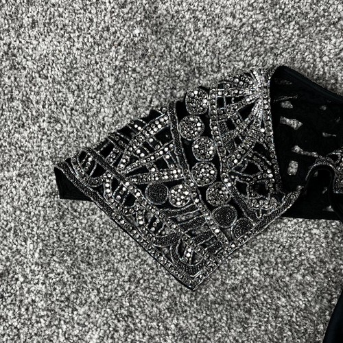 Nocturne Womens Evening Silk Dress Size 10 UK 6 US M Beaded Rhinestones - Picture 3 of 17