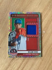WILLIAMS WONG 2023 PANINI USA BASEBALL STARS & STRIPES RELIC ITALY 18U-WW