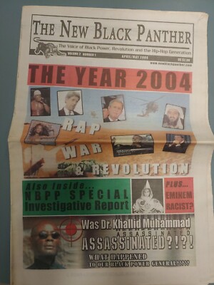 The new Black Panther Newspaper, april 2004 rap war & revolution. A4 | eBay