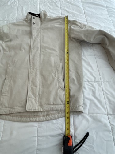 Woolrich British Tan Fleece Lined Bomber Jacket Medium Chore Coat Vintage 90s - Bild 4 von 14