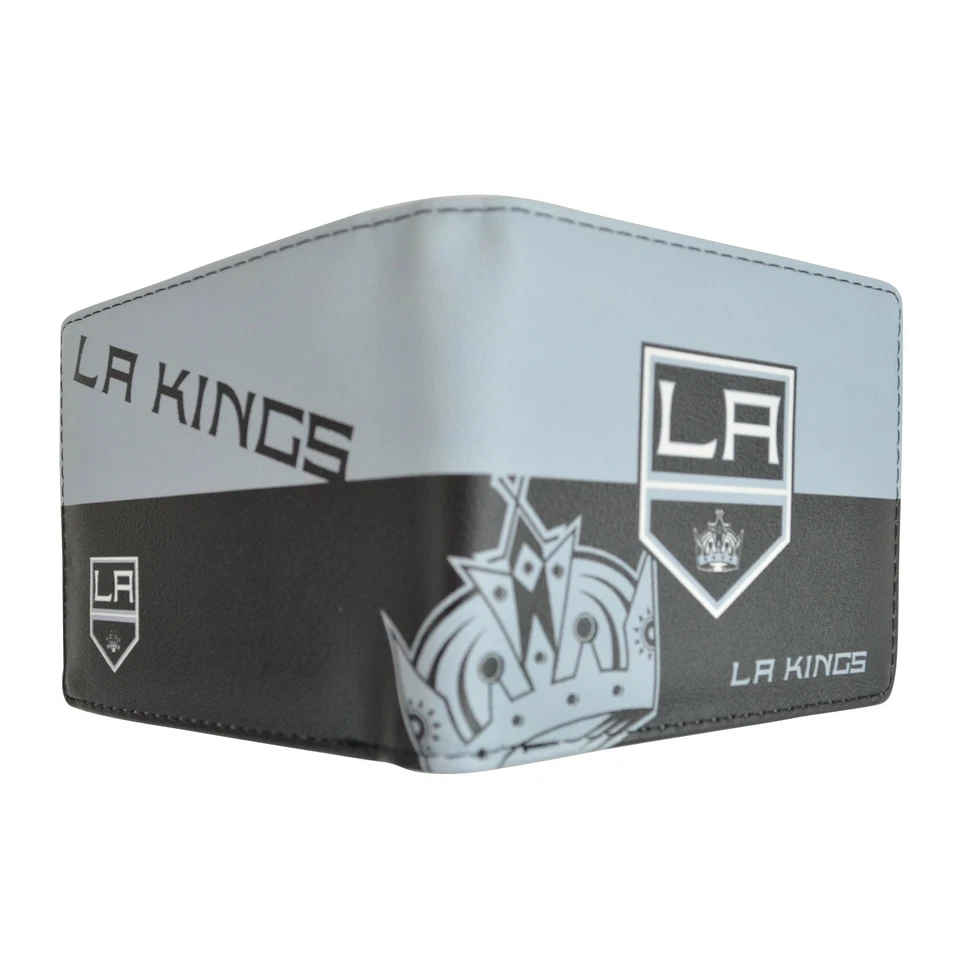 Juego de alfombrillas y billetera de cuero sintético NHL Los Angeles Kings para auto camión Foto 3 de 4