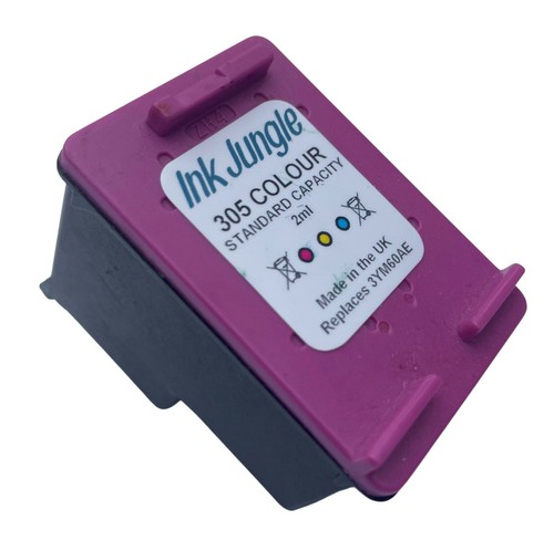 Refilled 305 Black & Colour Ink Cartridge For HP DeskJet 2720e Inkjet Printer - Picture 3 of 4