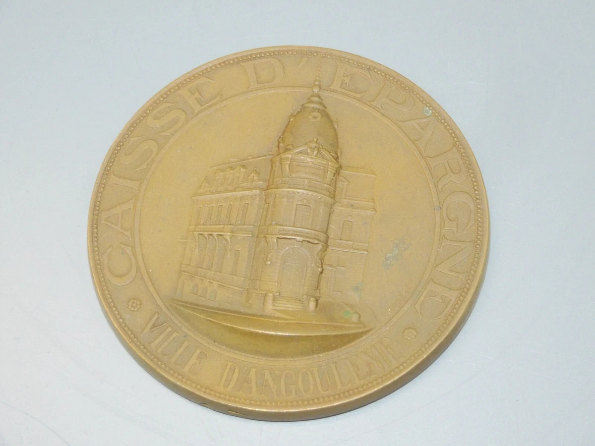 Médaille En Argent - Ville De Meaux (77) - Thème Ruche & Caisse D'épargne - XIXème Siècle - Collection