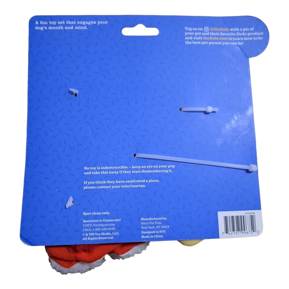 Juego de juguetes para perros pequeños y rellenos duraderos The Dodo Squirrel & Bellon NUEVO Foto 3 de 3