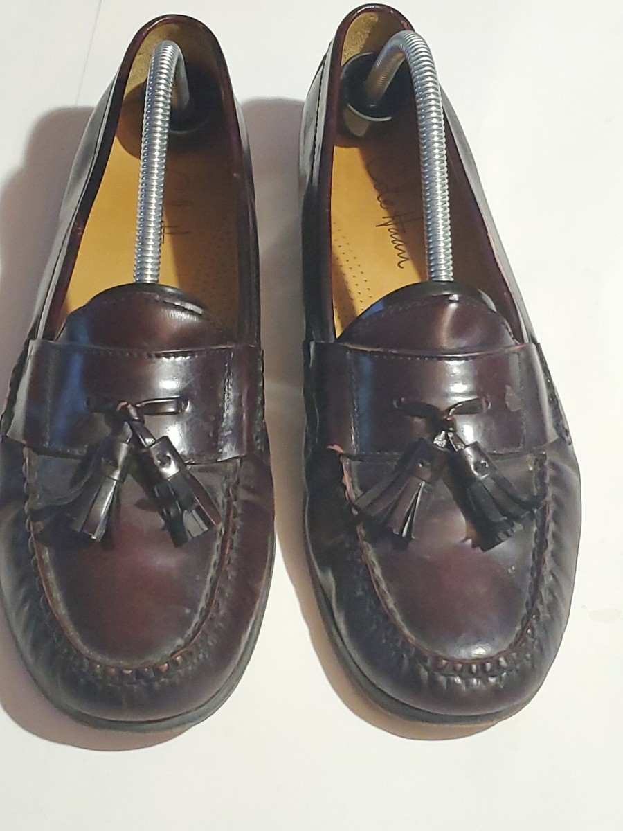 Cole Haan Pinch Tassel 03507 Dress Loafers Burgundy Leather Mens Size 11.5 D EUC Cole Haan 03507 Mens Burgundy Pinch Tassel loafers EUC Size  main image 2