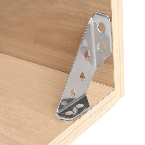 10pcs Furniture Corner Connector Stainless Steel Angle Corner Brackets Universal - Picture 5 of 10