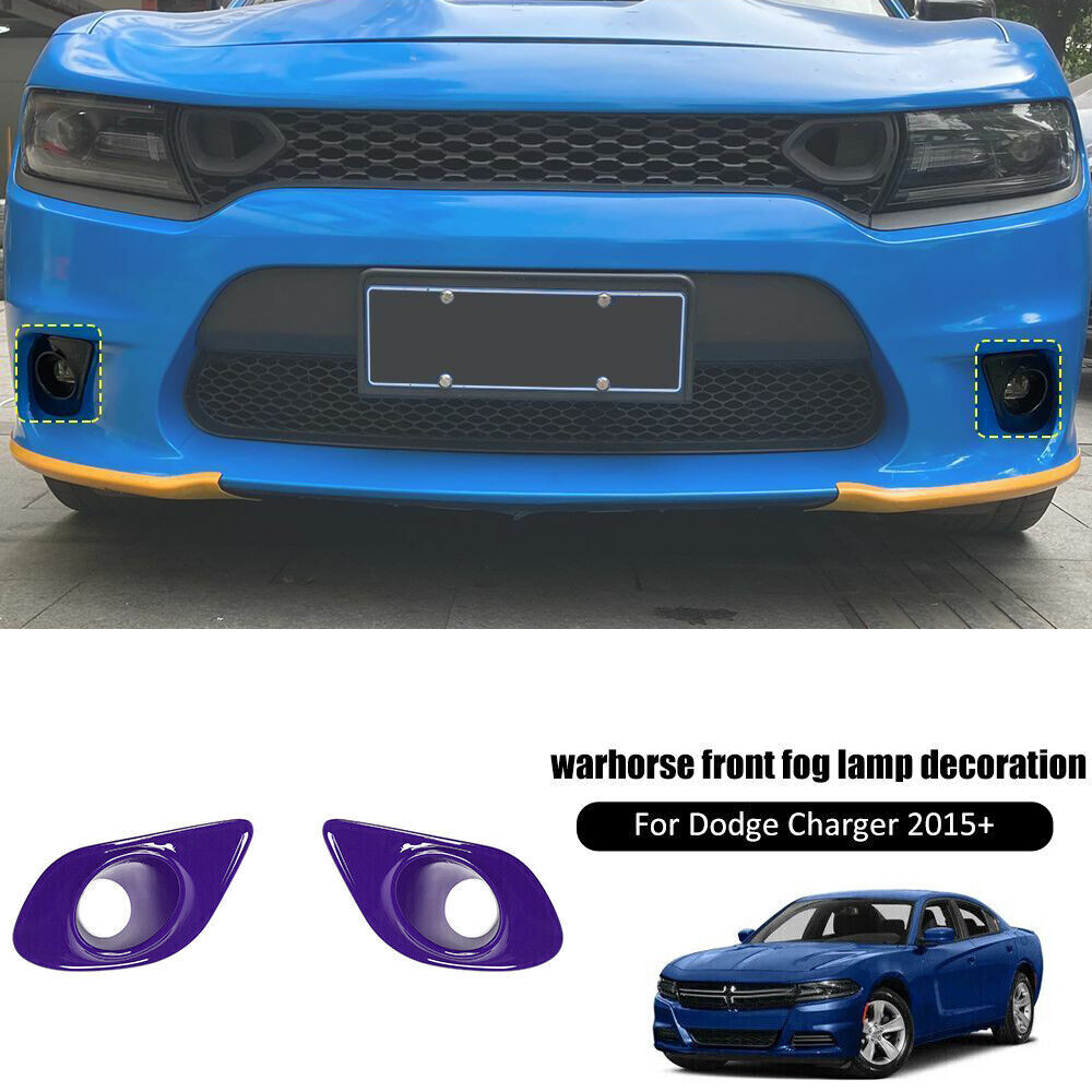 elf bar vape uk Purple Front Bumper Fog Light Lamp Cover Trim Accessories for Dodge Charger  15+