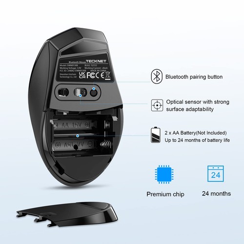 Bluetooth Mouse 4800 DPI Wireless Mouse 2-Year Battery 6 Adjustable DPI 6 But... - Picture 7 of 8