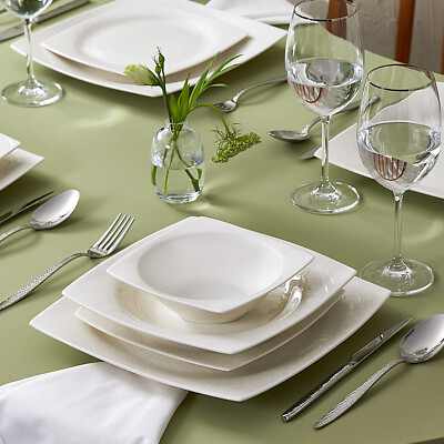 24 Piece Dinner Set for People, Karaca New Flava, Porcelain, White  UK