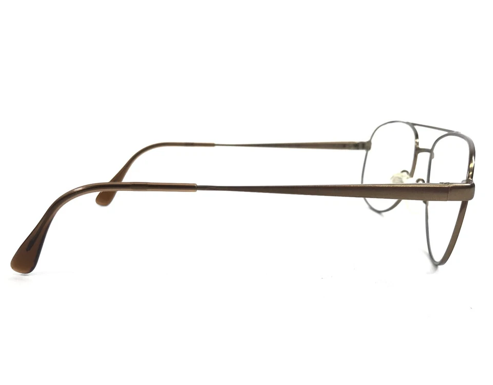 Safilo Eyeglasses Frames ELASTA 7115 7ZB Polished Brown Pilot Wire Rim 56-18-145 - Image 3 of 4